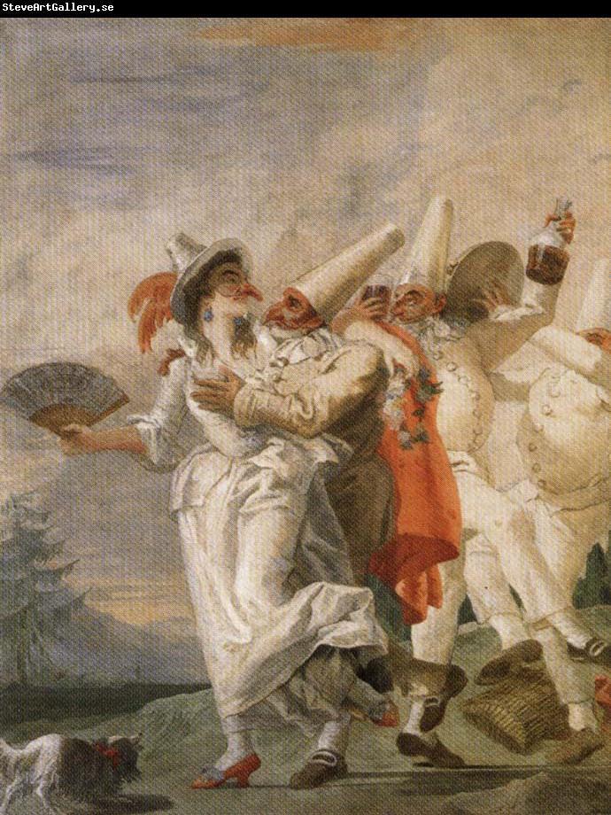 Giambattista Tiepolo Pulcinella in Love